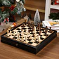 Juego de Ajedrez y Damas Peradix PUZ-47 Negro con Cajones de 15 Pulgadas - Miniatura 2