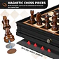 Juego de Ajedrez y Damas Peradix PUZ-47 Negro con Cajones de 15 Pulgadas - Miniatura 4