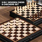 Juego de Ajedrez y Damas Peradix PUZ-47 Negro con Cajones de 15 Pulgadas - Miniatura 5
