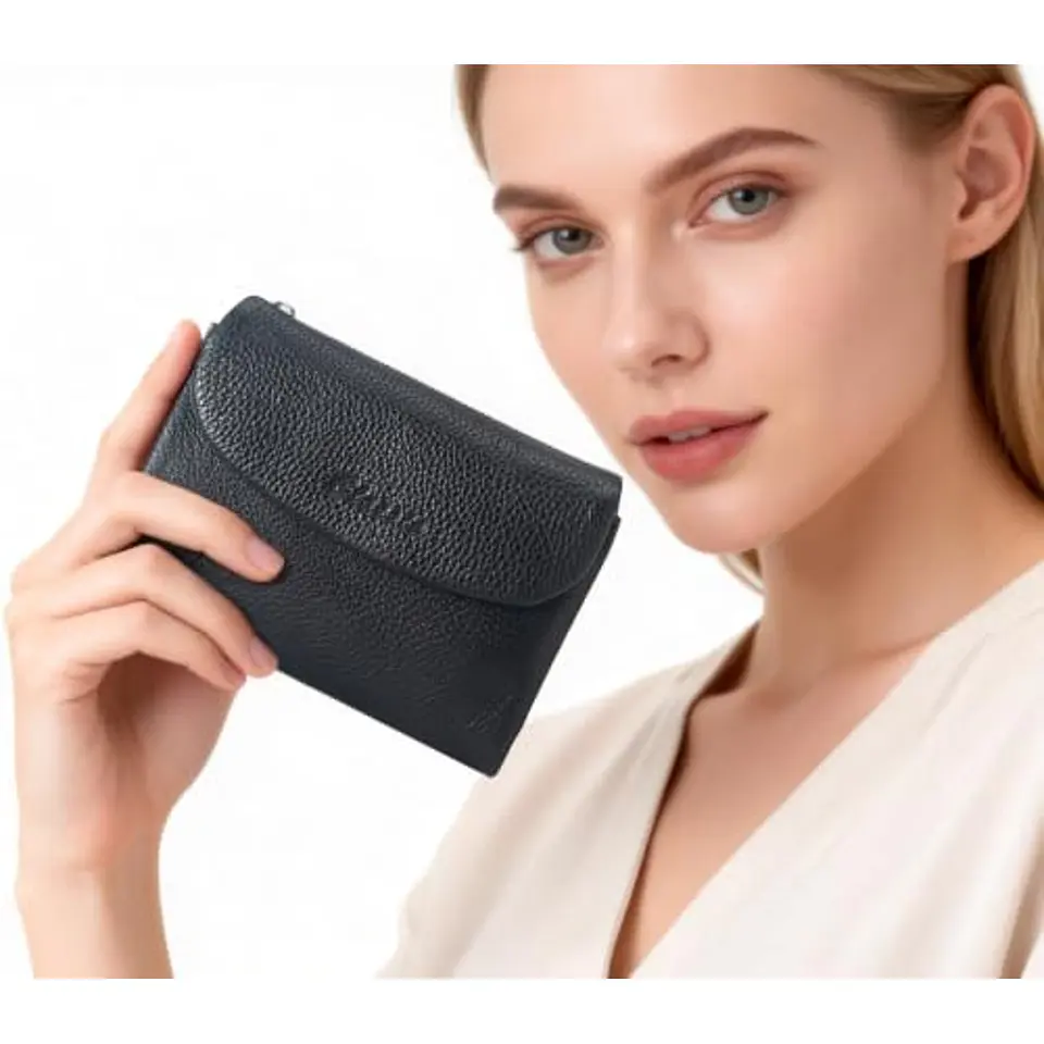 Billetera Mujer DAMAIKE 2201-9929M de Cuero con Cierre Magnético 10