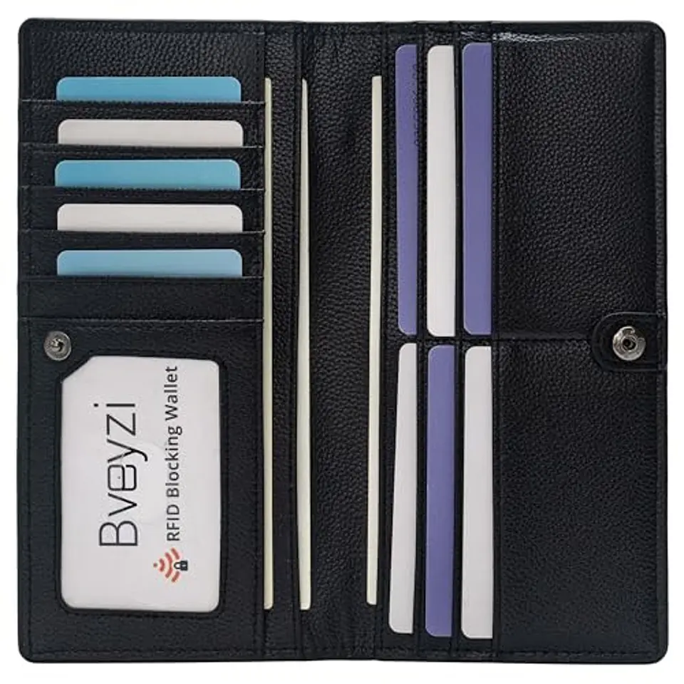 Billetera Mujer Bveyzi BE1633 de Cuero RFID - Colores Clásicos 5