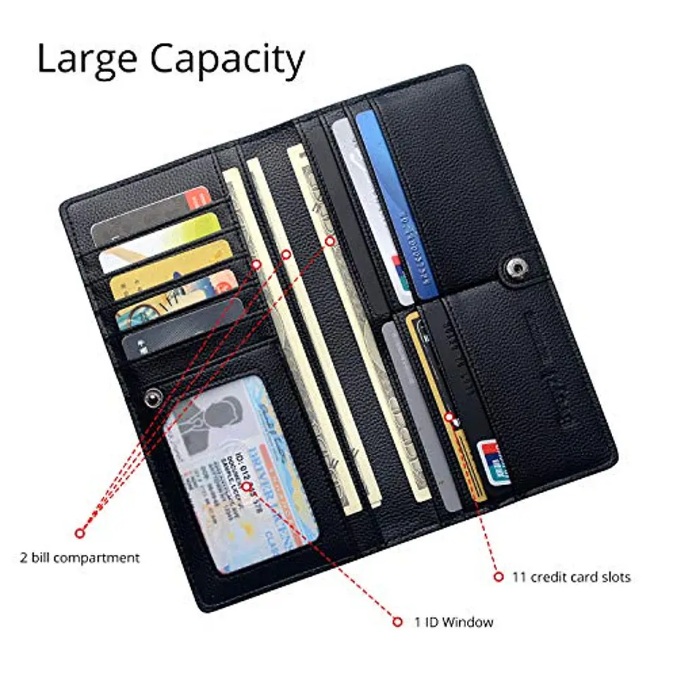 Billetera Mujer Bveyzi BE1633 de Cuero RFID - Colores Clásicos 7