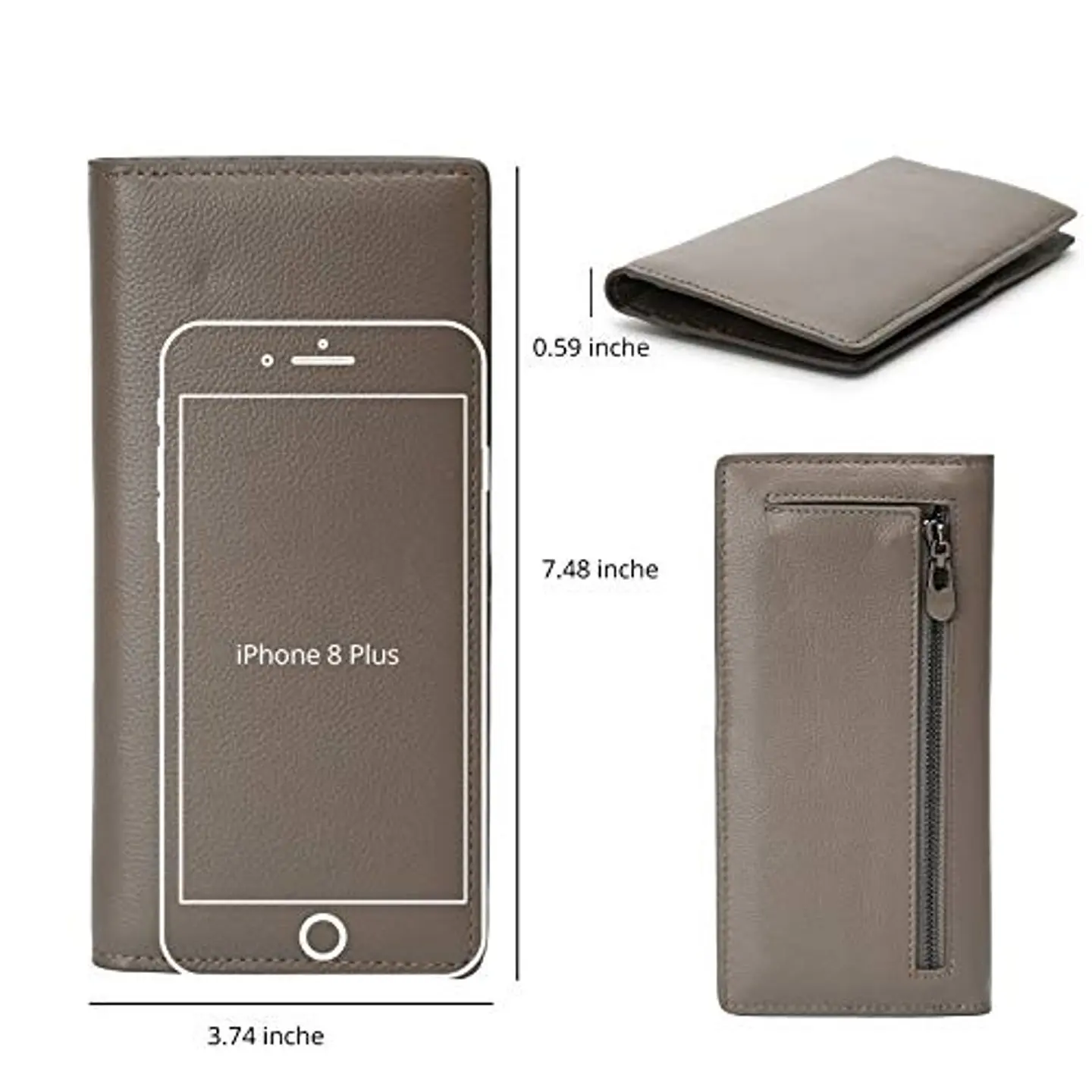 Billetera Mujer Bveyzi BE1633 de Cuero RFID - Colores Clásicos 15