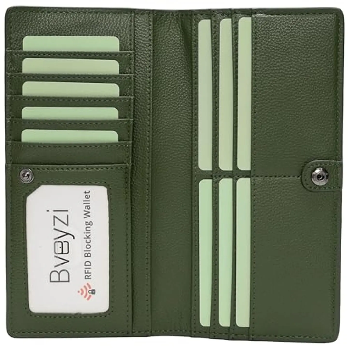 Billetera Mujer Bveyzi BE1633 de Cuero RFID - Colores Clásicos 21