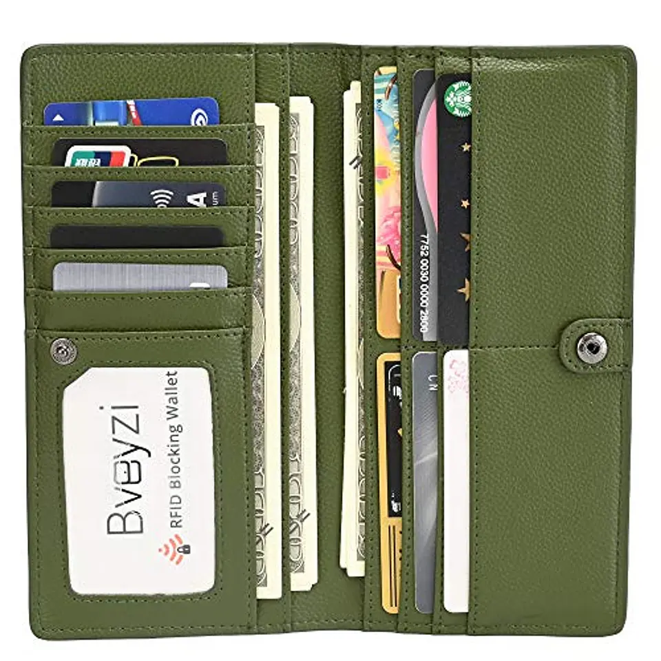 Billetera Mujer Bveyzi BE1633 de Cuero RFID - Colores Clásicos 22