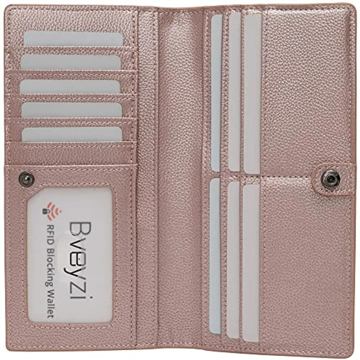 Billetera Mujer Bveyzi BE1633 de Cuero RFID - Colores Clásicos 25