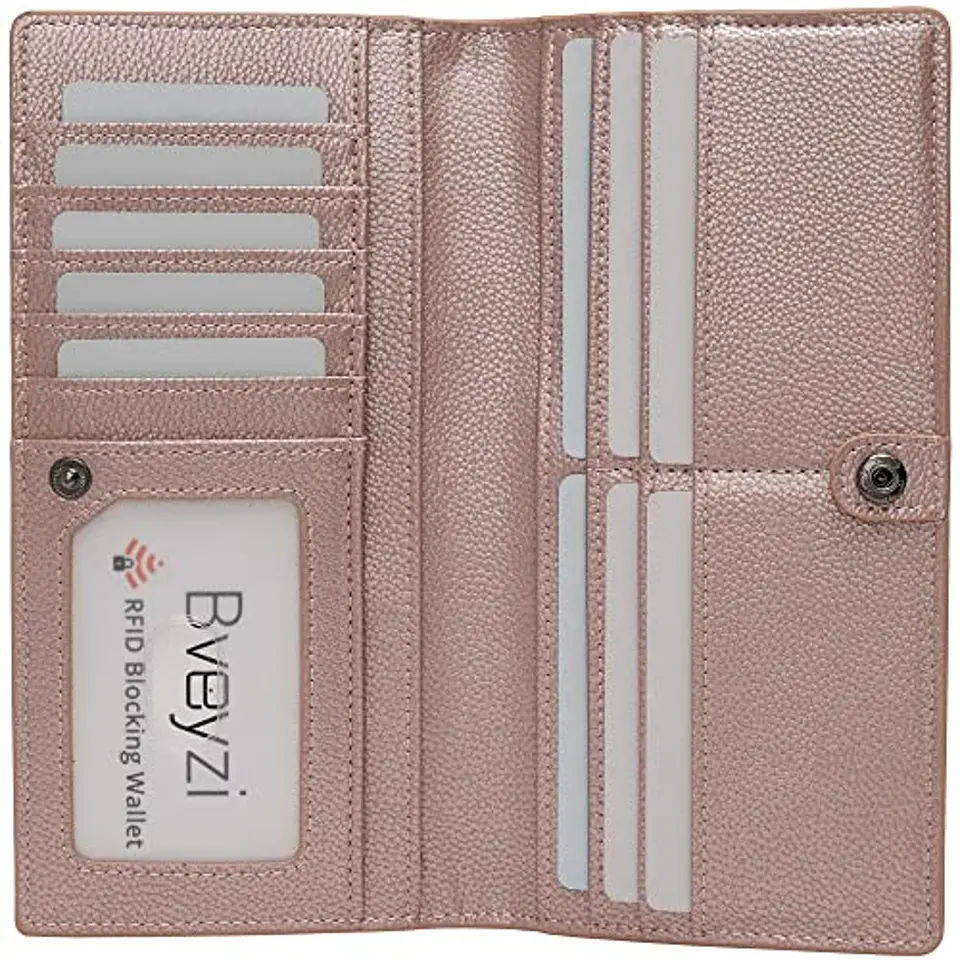 Billetera Mujer Bveyzi BE1633 de Cuero RFID - Colores Clásicos 25