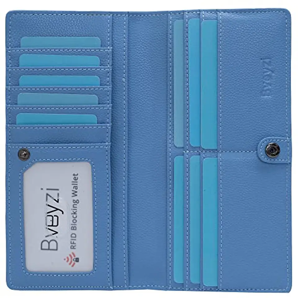 Billetera Mujer Bveyzi BE1633 de Cuero RFID - Colores Vivos 1
