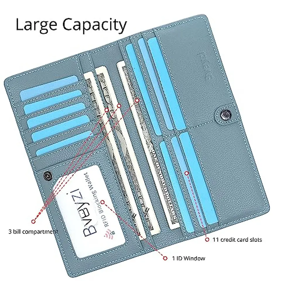 Billetera Mujer Bveyzi BE1633 de Cuero RFID - Colores Vivos 7