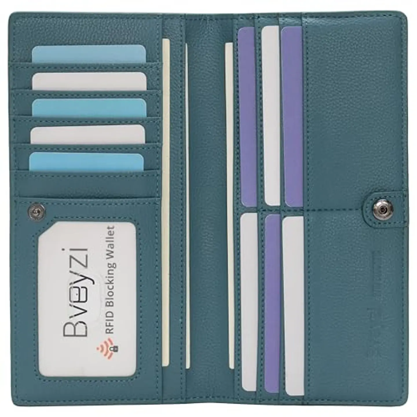Billetera Mujer Bveyzi BE1633 de Cuero RFID - Colores Vivos 9