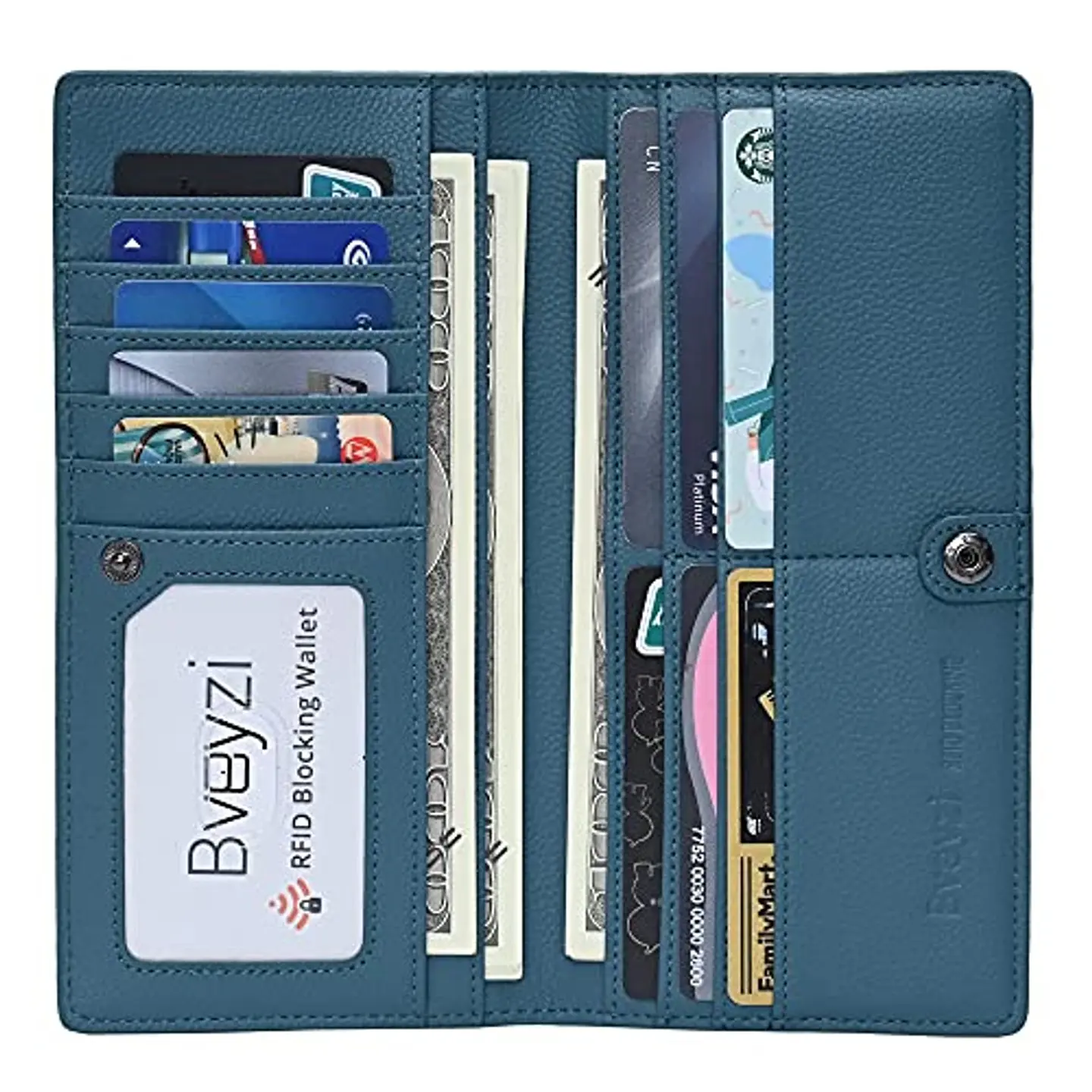 Billetera Mujer Bveyzi BE1633 de Cuero RFID - Colores Vivos 10