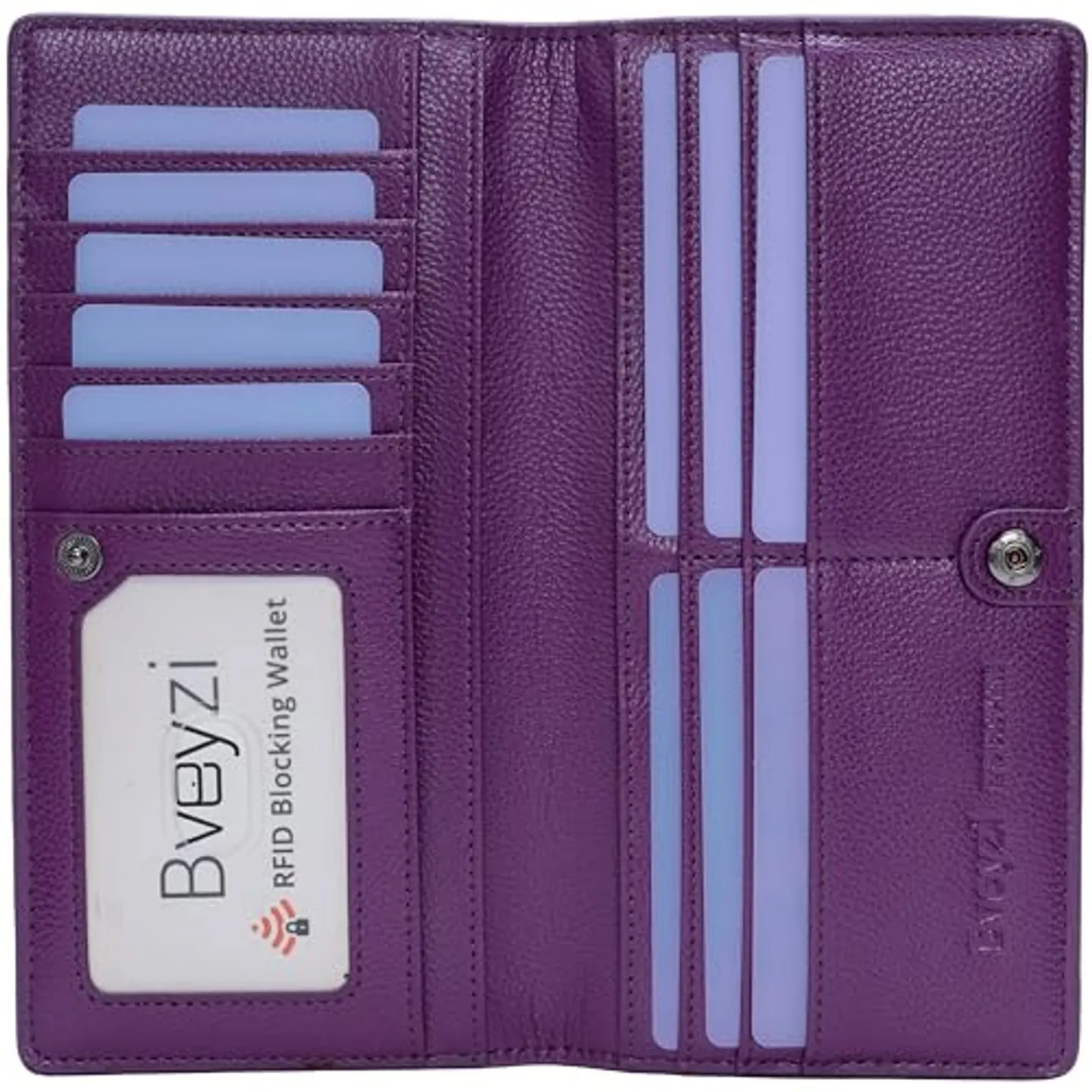 Billetera Mujer Bveyzi BE1633 de Cuero RFID - Colores Vivos 17