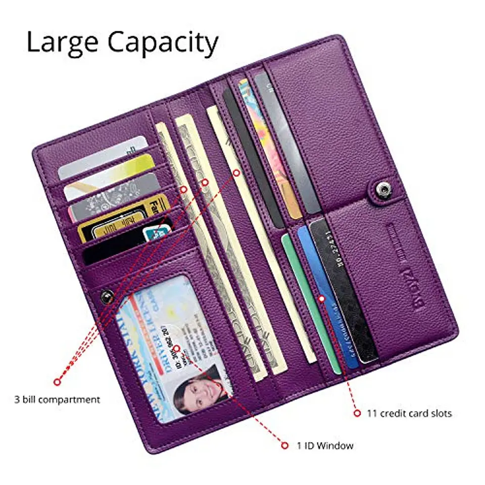Billetera Mujer Bveyzi BE1633 de Cuero RFID - Colores Vivos 20