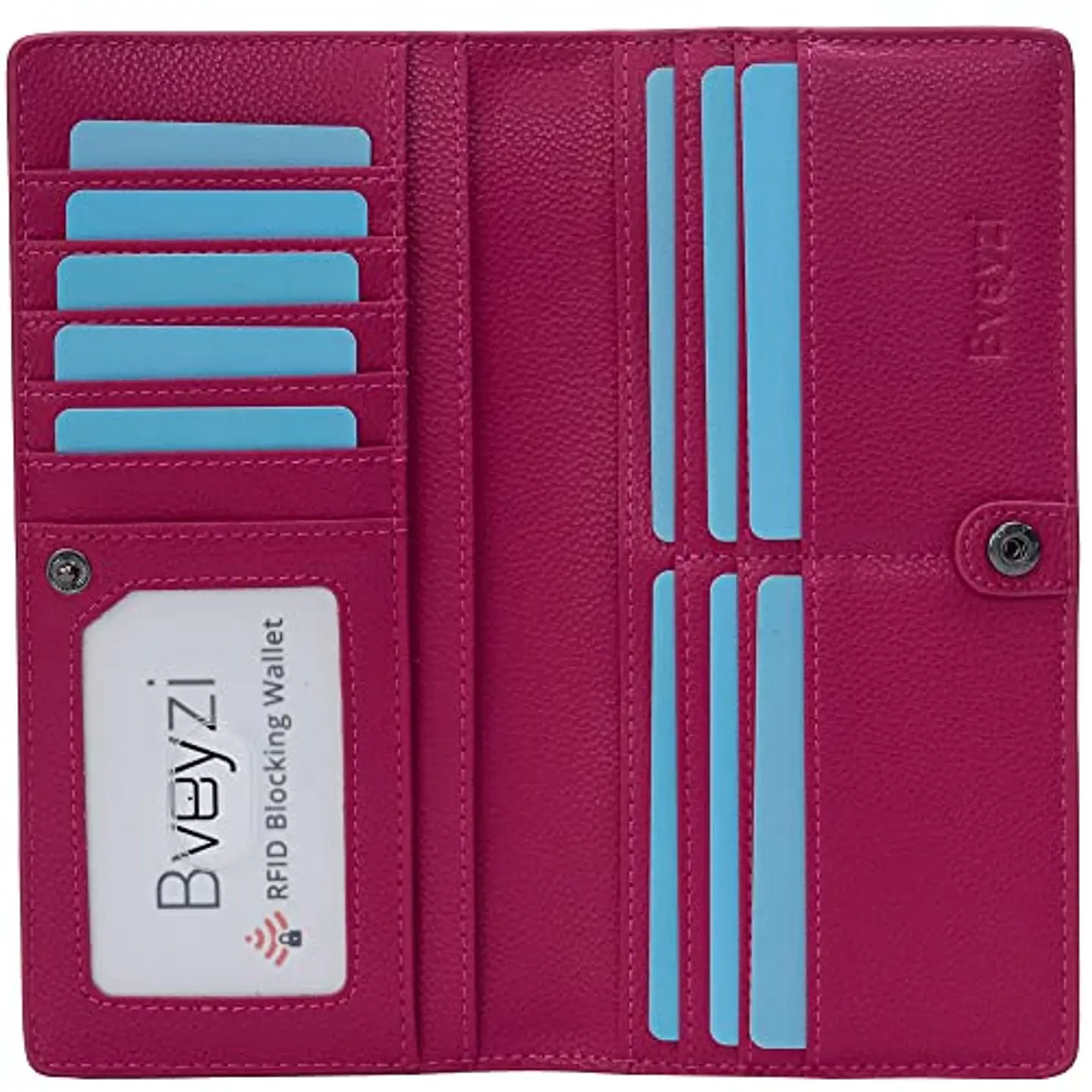 Billetera Mujer Bveyzi BE1633 de Cuero RFID - Colores Vivos 21