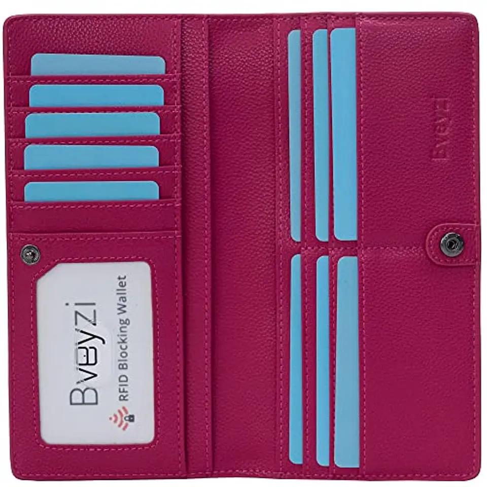 Billetera Mujer Bveyzi BE1633 de Cuero RFID - Colores Vivos 21