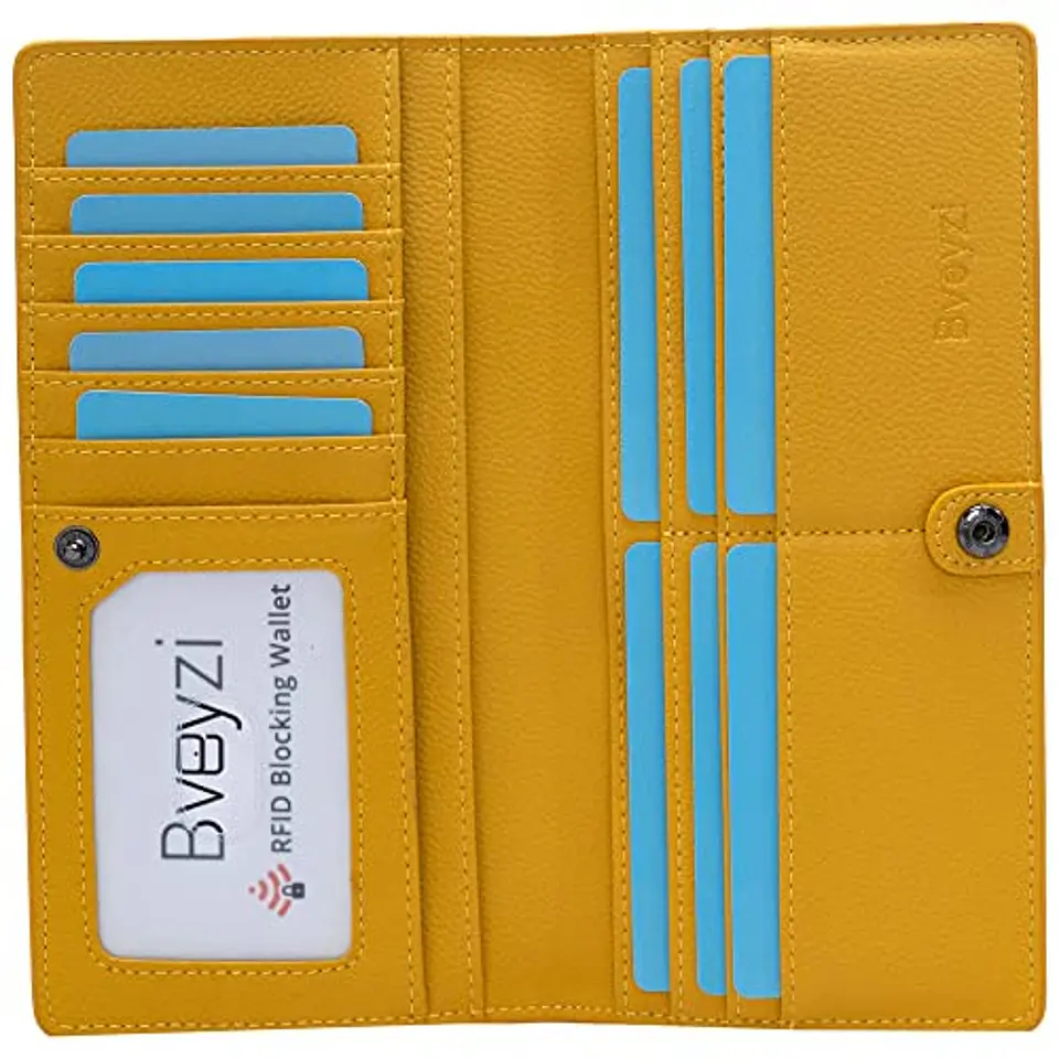 Billetera Mujer Bveyzi BE1633 de Cuero RFID - Colores Vivos 25