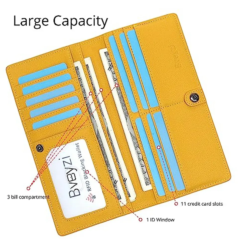 Billetera Mujer Bveyzi BE1633 de Cuero RFID - Colores Vivos 27
