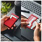 Tarjetero VULKIT VC306 Rojo RFID con Ventana para Documento - Miniatura 2