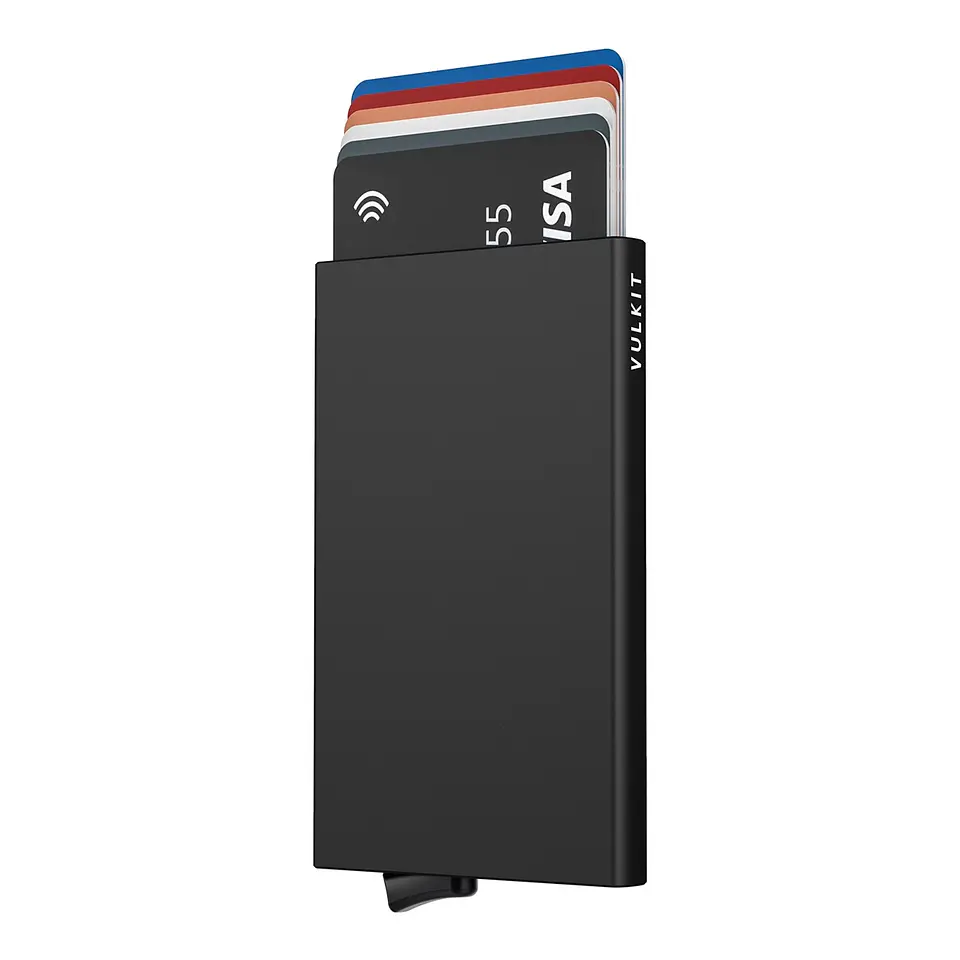 Tarjetero VULKIT VC100 de aluminio RFID con acceso rápido 2