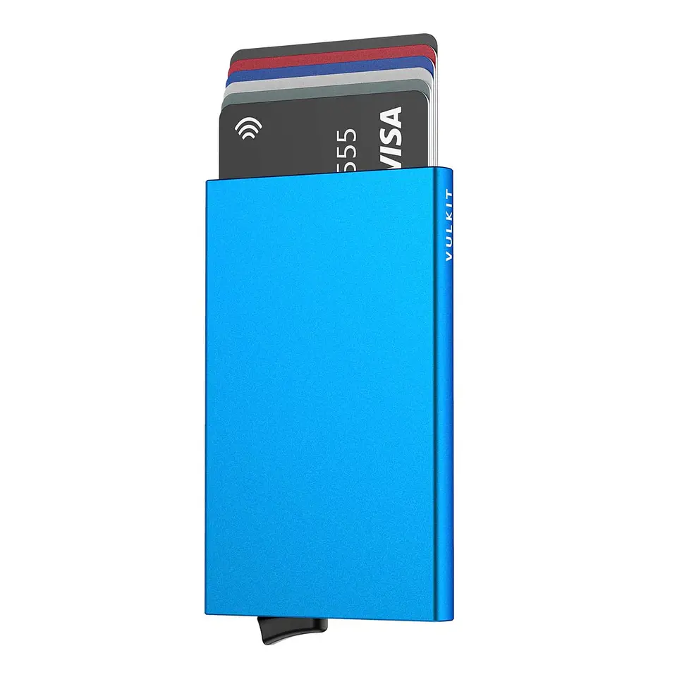 Tarjetero VULKIT VC100 de aluminio RFID con acceso rápido 3