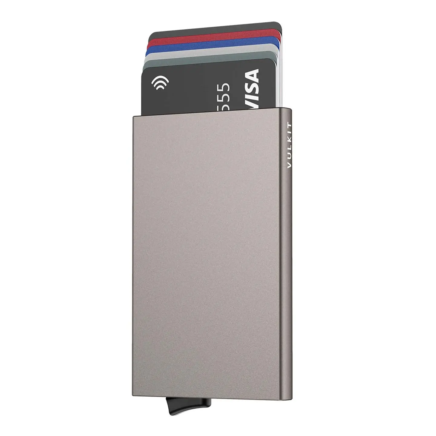 Tarjetero VULKIT VC100 de aluminio RFID con acceso rápido 8