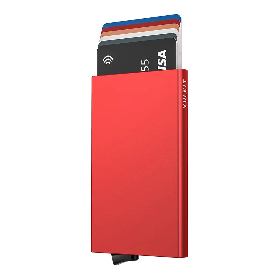 Tarjetero VULKIT VC100 de aluminio RFID con acceso rápido 9