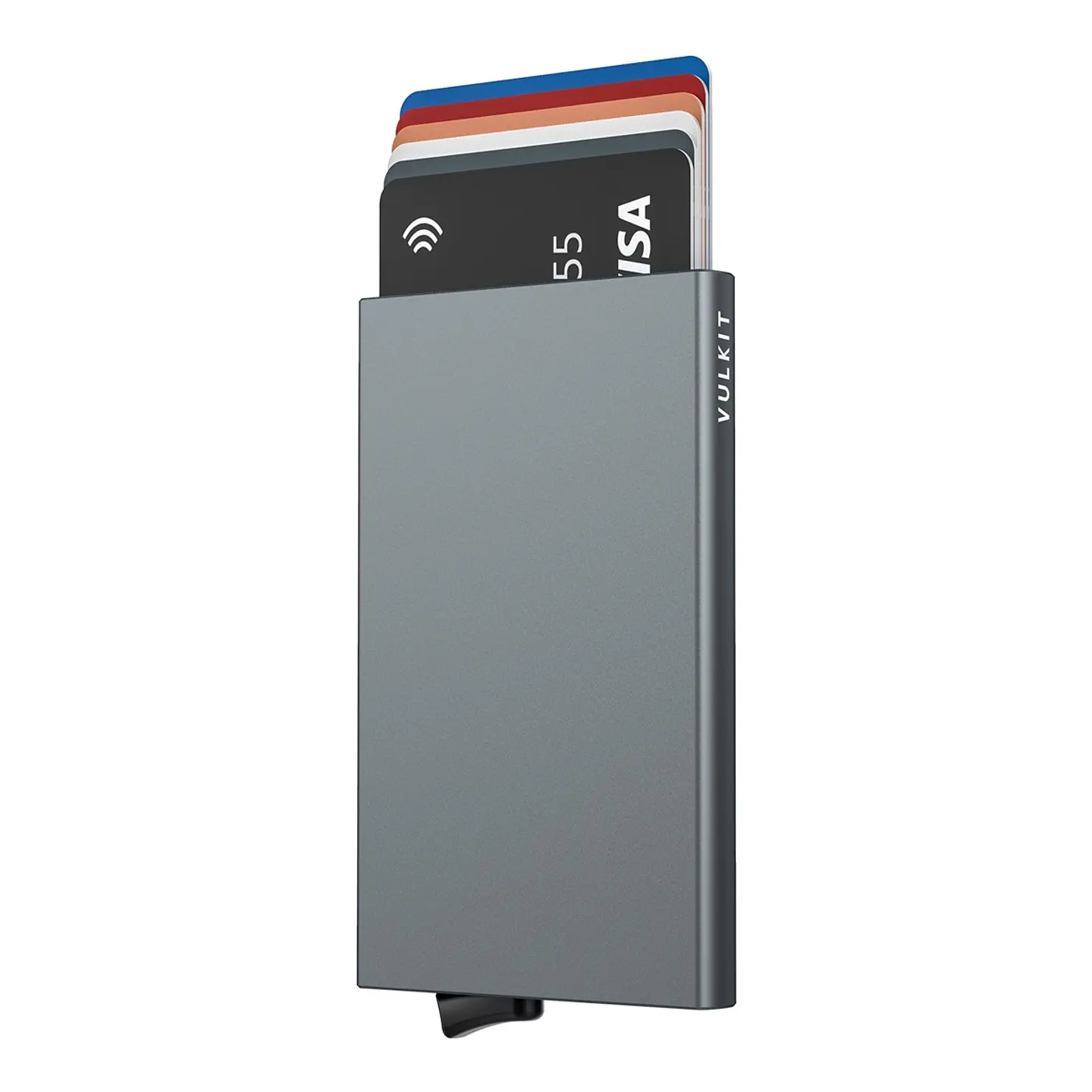 Tarjetero VULKIT VC100 de aluminio RFID con acceso rápido 11
