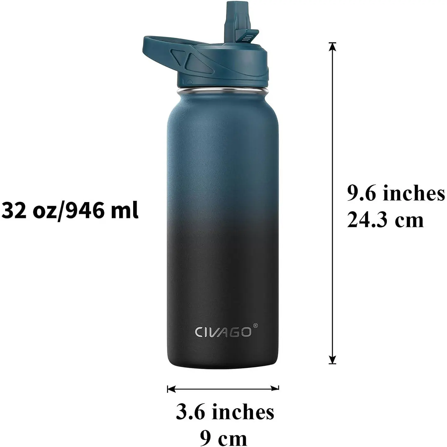 Botella deportiva CIVAGO 32 oz - Colores 19