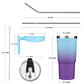 Vaso Térmico BJPKPK 20 oz con Asa Azul y Morado con Pajilla - Miniatura 2
