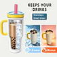 Vaso Térmico Birity 30 oz con Asa Crema y Amarillo, Vidrio y Acero 2 en 1 - Miniatura 4