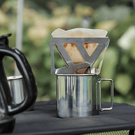 Cafetera plegable acero inoxidable + 50 filtros 