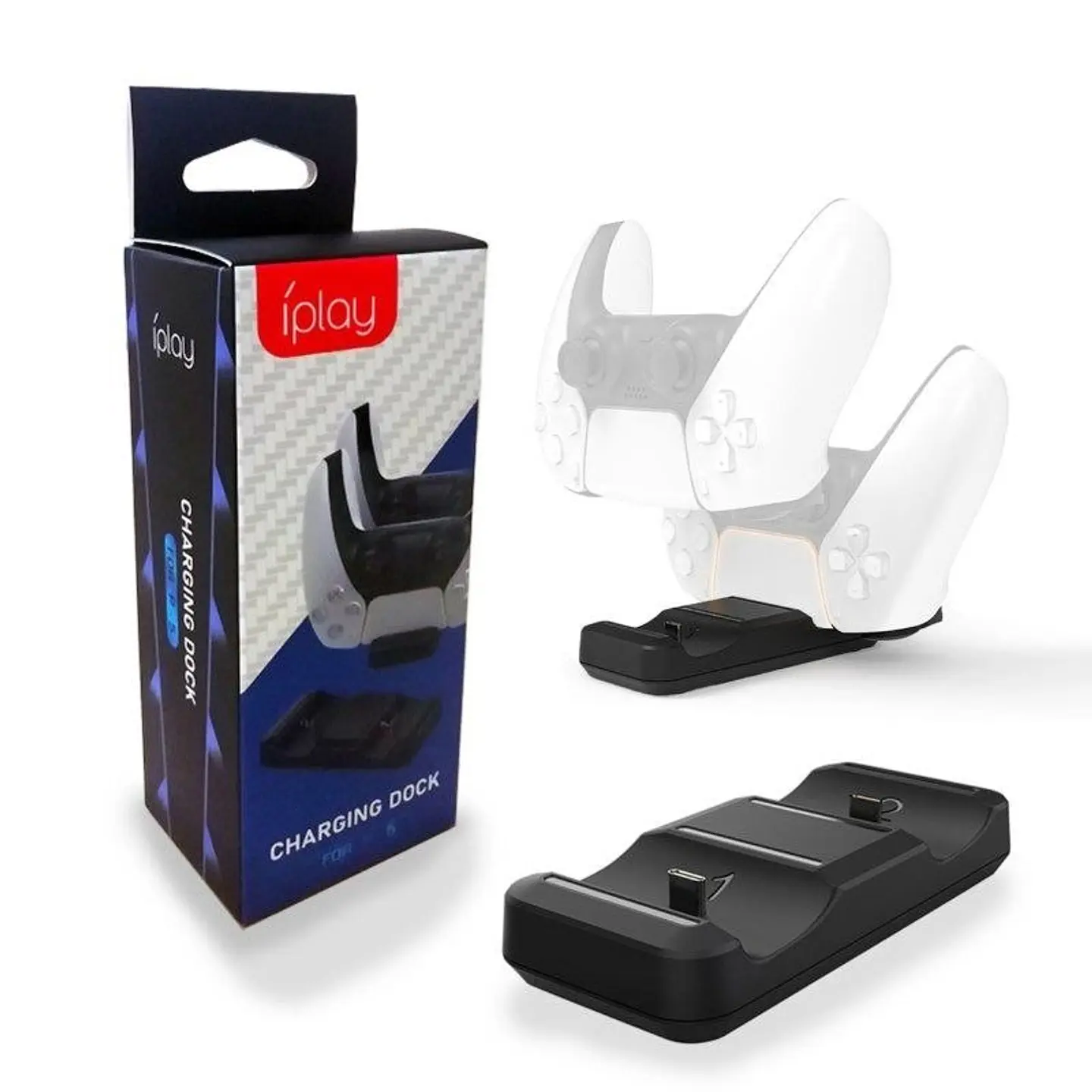 Base Carga iPlay para 2 Controles DualSense PS5 2