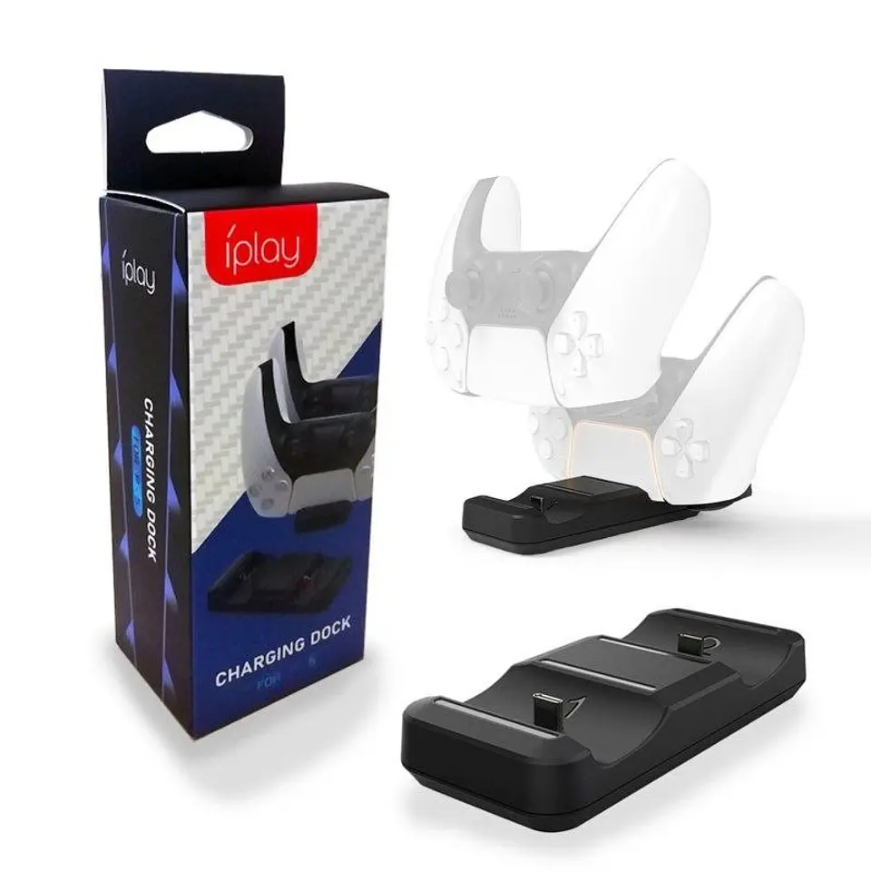 Base Carga iPlay para 2 Controles DualSense PS5 2