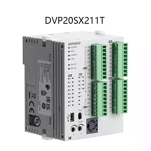 PLC Delta DVP20SX211T 8DI/6DO Transistor 4AI/2AO USB RS-232 RS-485