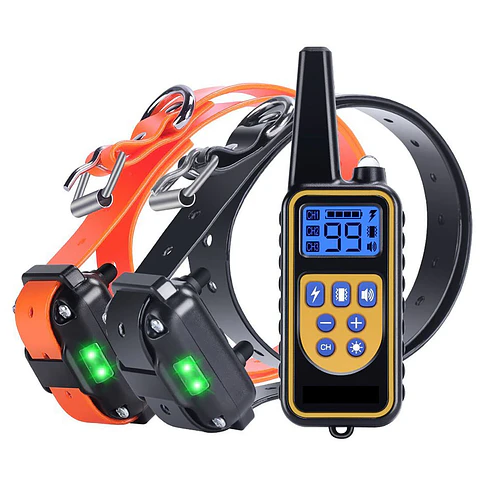Collar Adiestramiento Perro 800 m Recargable Impermeable LCD hasta 3 Perros