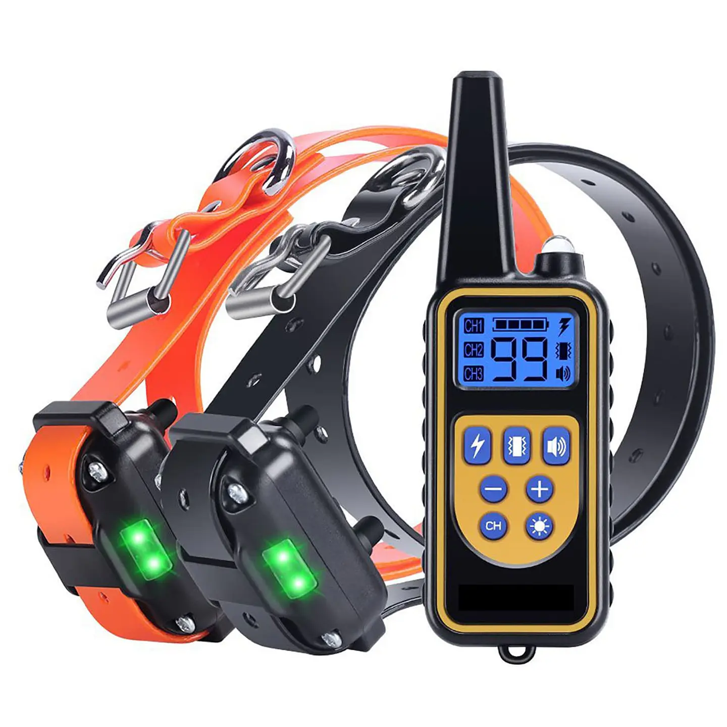 Collar Adiestramiento Perro 800 m Recargable Impermeable LCD hasta 3 Perros 1