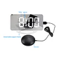 Reloj Despertador Espejo TS-8202 LED Grande con Vibración y Puertos USB Type-C - Miniatura 3