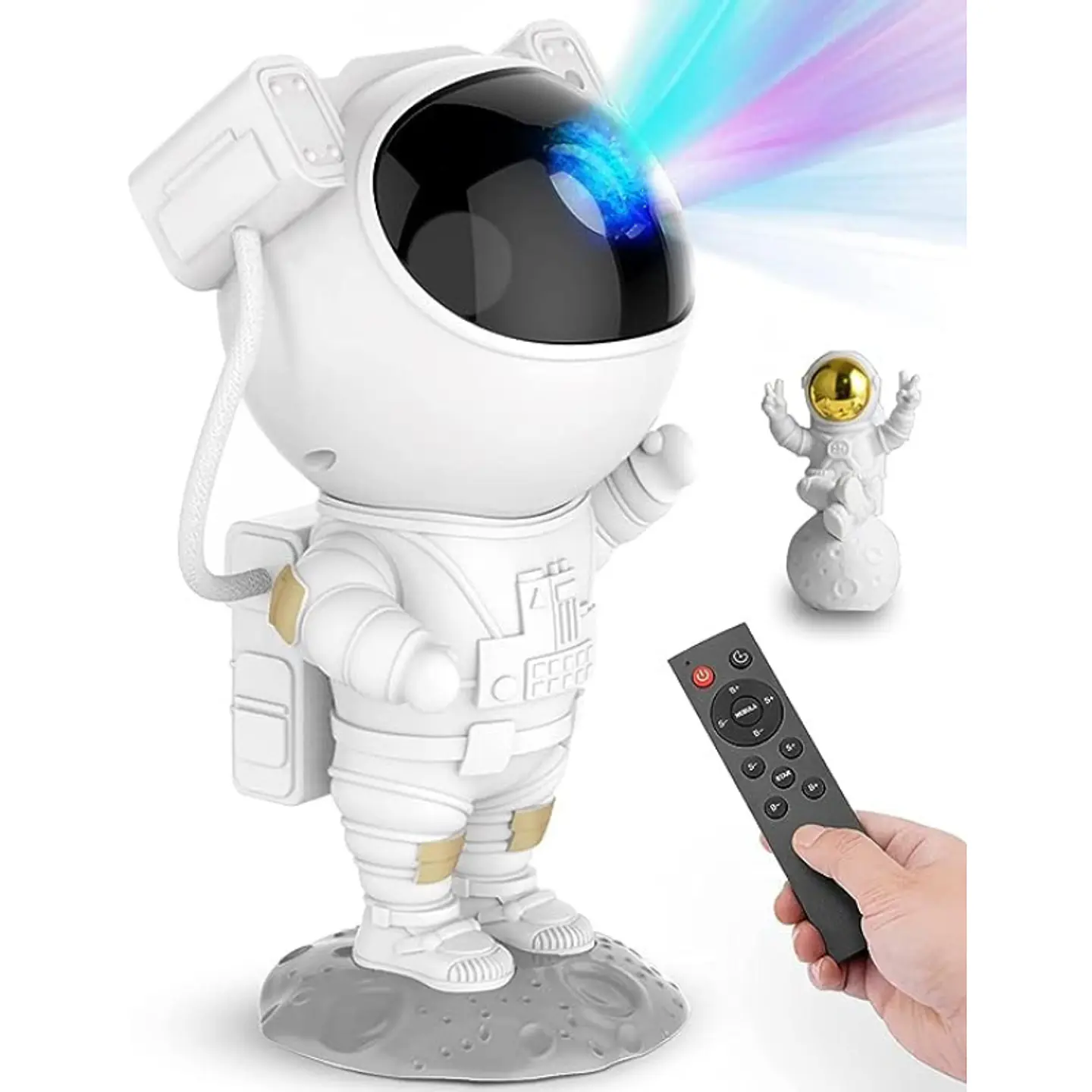 Proyector Galaxia Astronauta HR-F3 Blanco LED Nebulosa con Control Remoto 1