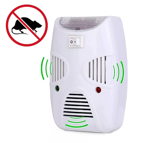 Repelente Ultrasónico de Plagas 3 en 1 Enchufable con Luz Nocturna LED