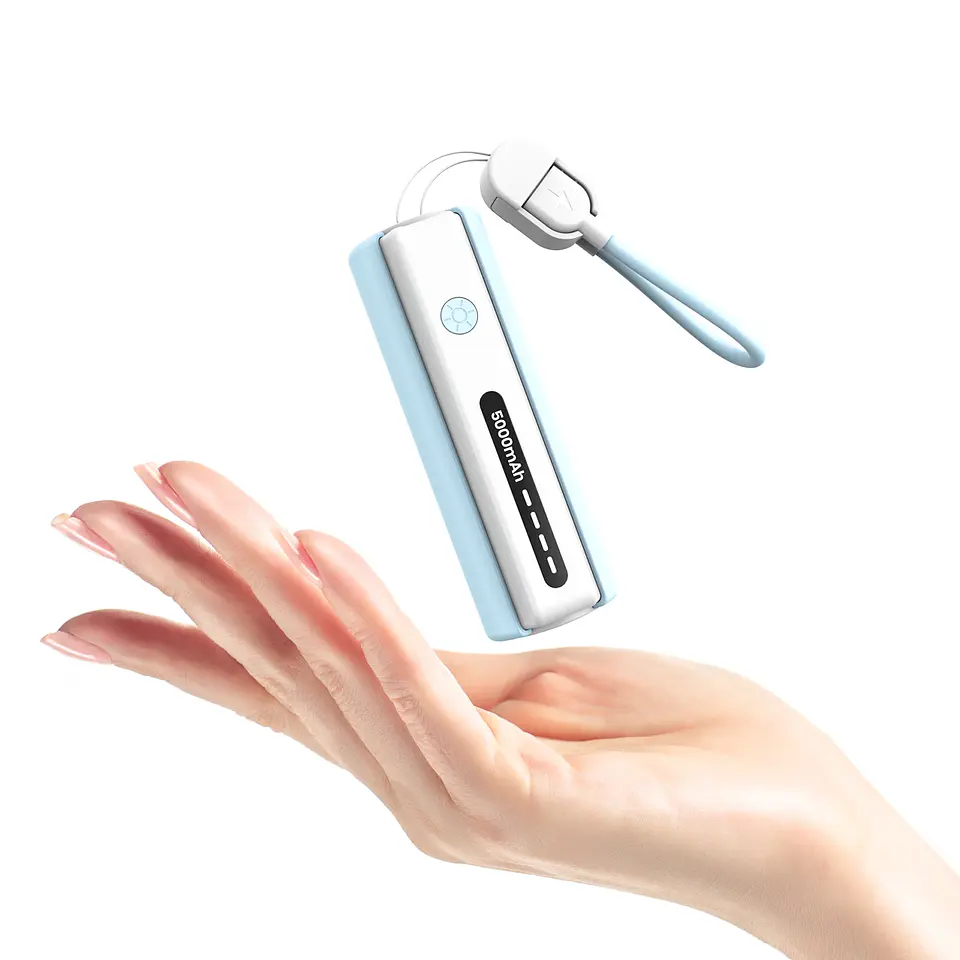 Power Bank Mini Portátil 2 en 1 con Correa – Carga Rápida 1