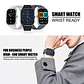 Smartwatch Pantalla Grande Deportivo Monitor Ritmo Cardíaco - Correa Silicona Negra - Miniatura 3