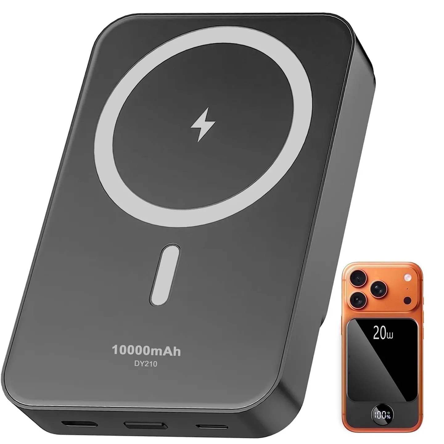 Power Bank Magnético Inalámbrico 20W con Pantalla Digital 1