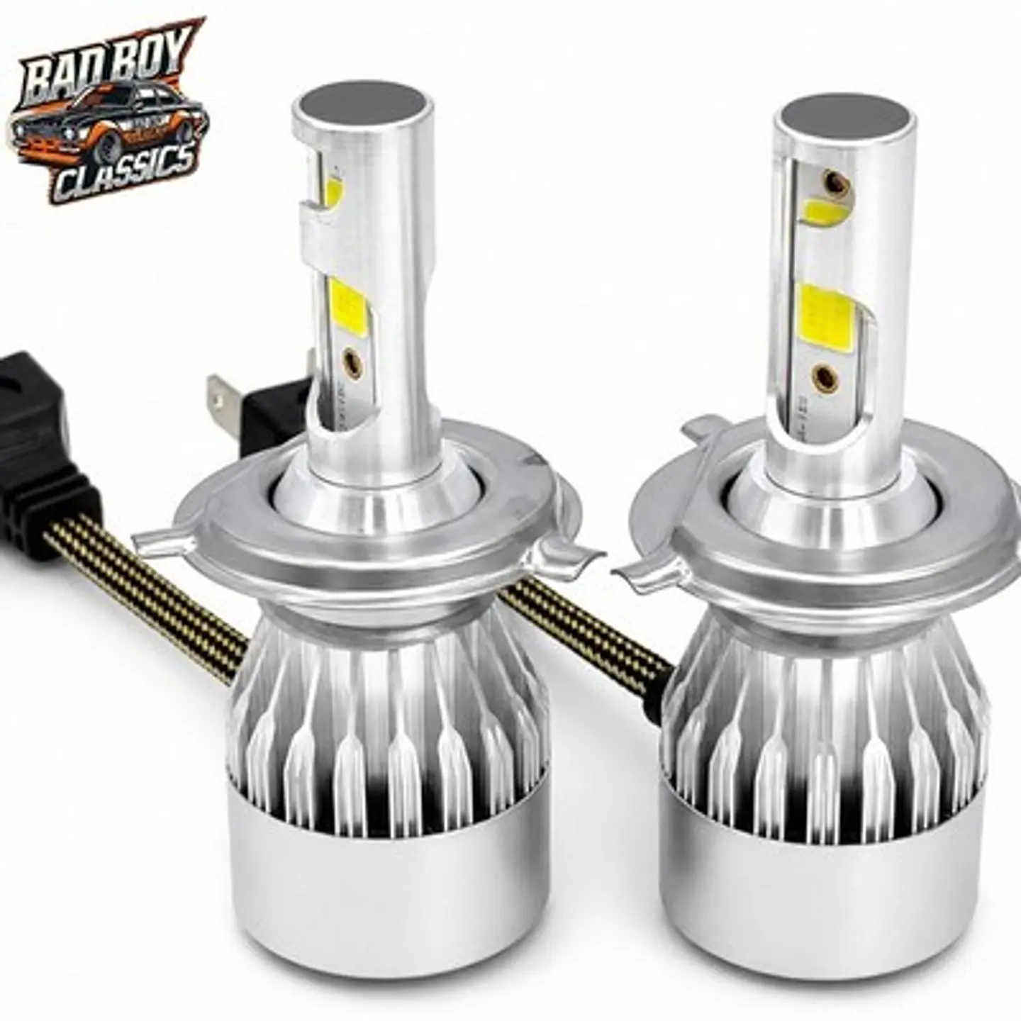 Kit Ampolletas LED H4 para Auto, Conversión Halógeno a LED 6000K Alta y Baja 2