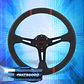 Volante Deportivo Fibra de Carbono Negro y Rojo 350mm Universal Racing con Botones de Control - Miniatura 1