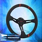 Volante Deportivo Fibra de Carbono Negro y Rojo 350mm Universal Racing con Botones de Control - Miniatura 3