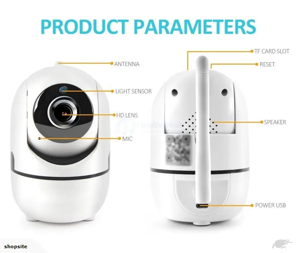 Cámara de Seguridad WiFi PTZ 360° con Visión Nocturna e Infrarrojos 2