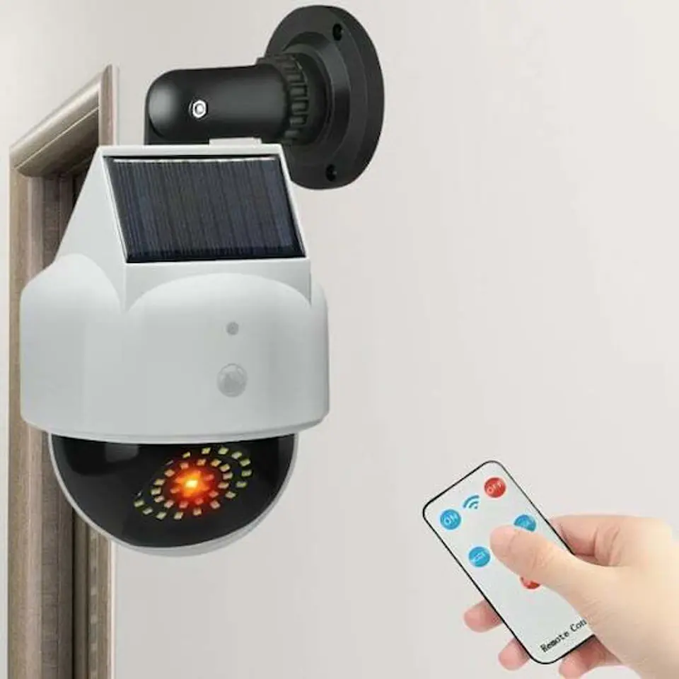 Lámpara Solar con Sensor de Movimiento Simil Cámara de Seguridad JX-5116 1