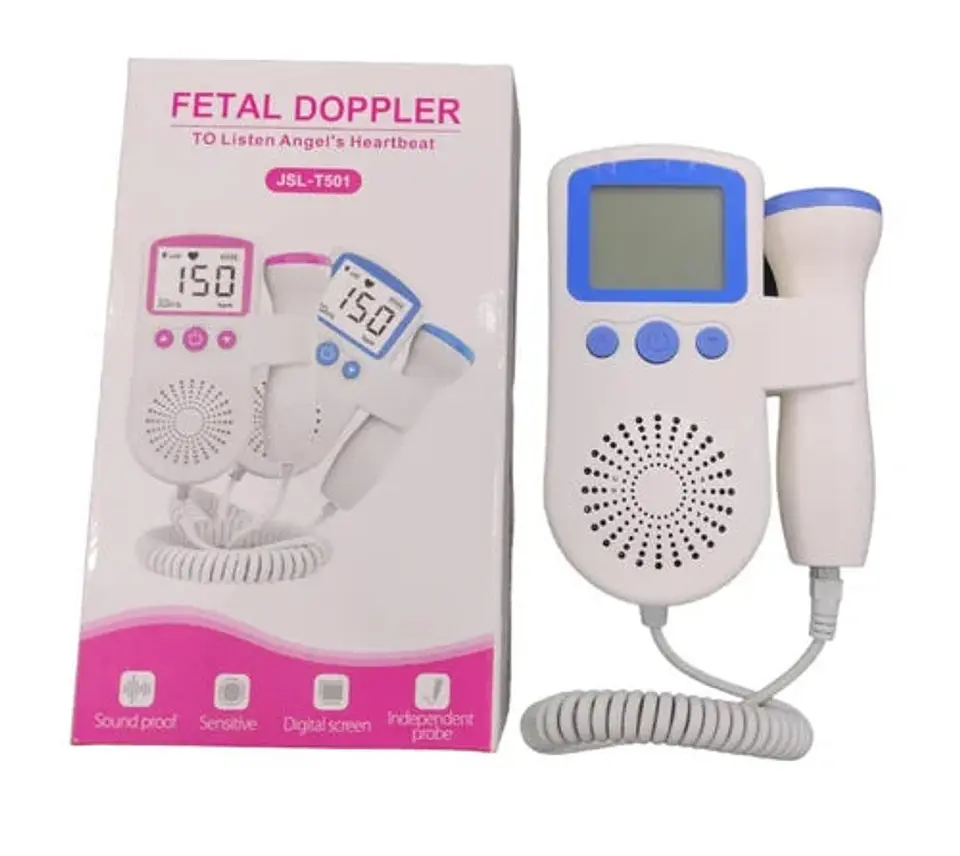 Detector Fetal Doméstico JSL-T501 Color Azul – Escucha el Latido del Bebé (No Diagnóstico) 3