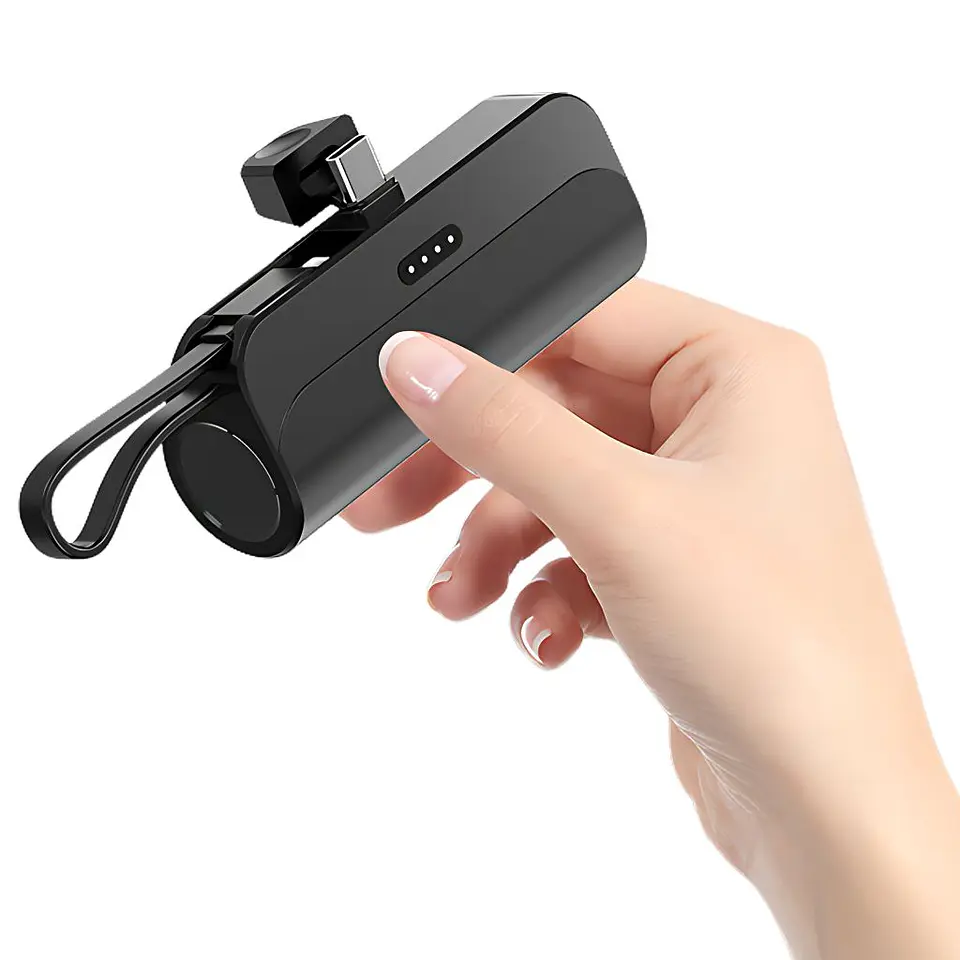 Power Bank Mini Portátil 2 en 1 con Correa – Carga Rápida 3