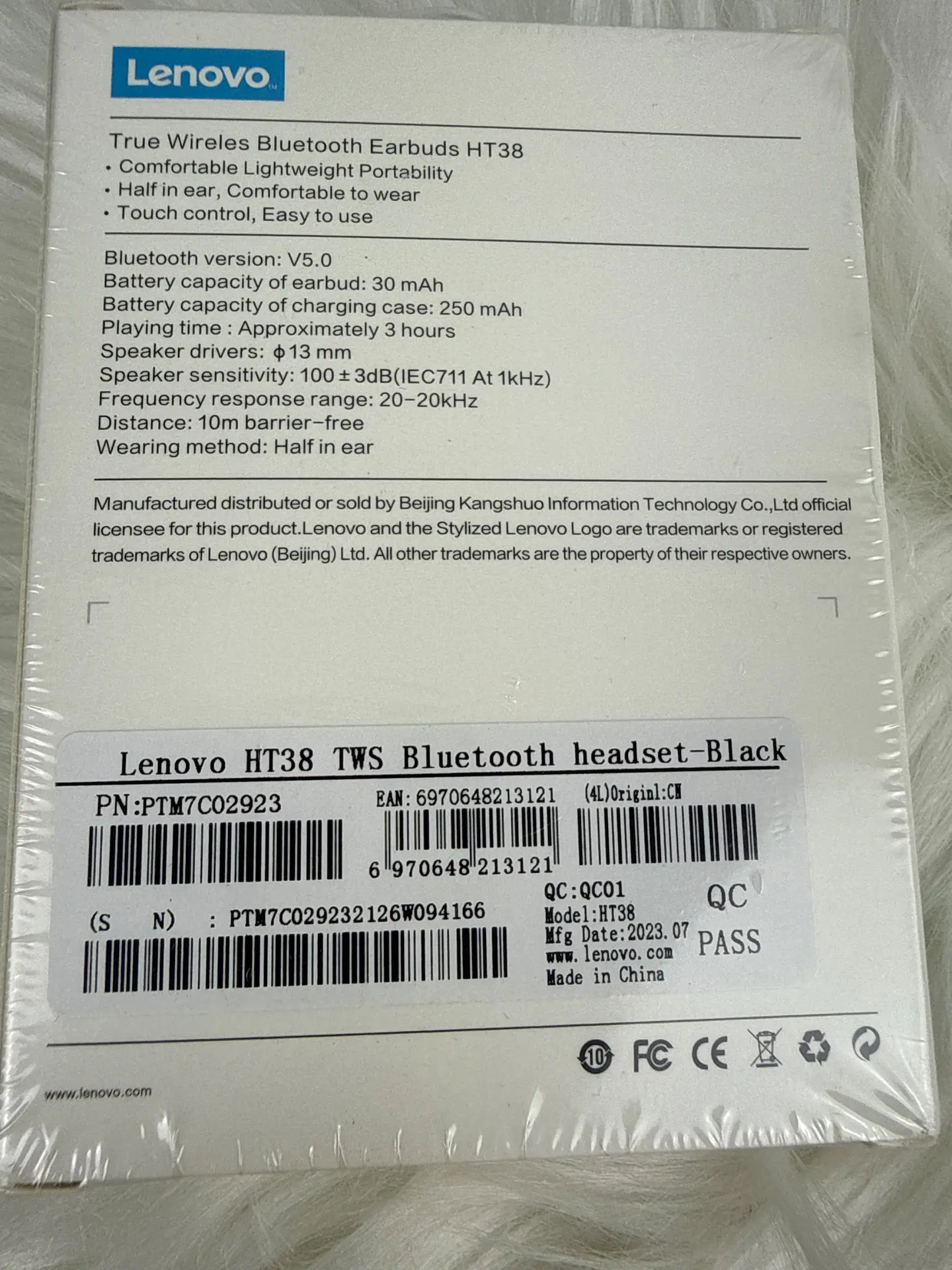 Audífonos Inalámbricos Lenovo HT38 Negro 2